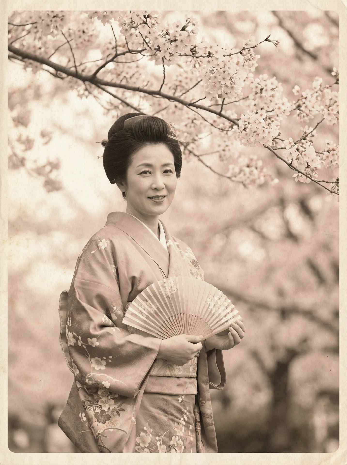 一位持扇的优雅 吃瓜大赛 - 今日吃瓜与网友热议汇总 在樱花树下的复古写真